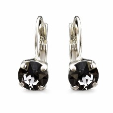 Kõrvarõngad naistele DiamondSky „Suursugusus (Silver Night)“ Swarovski® kristallidega