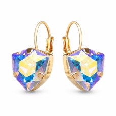 Earrings “Bermuda Triangle (Aurora Borealis)” created with Crystals by Swarovski®