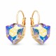 Earrings “Bermuda Triangle (Aurora Borealis)” created with Crystals by Swarovski®