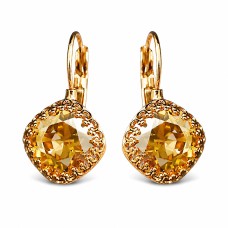 Earrings “Vintage IV (Golden Shadow)” created with Crystals by Swarovski®