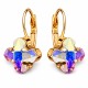 Earrings “Byzantine Cross (Aurora Borealis)” created with Crystals by Swarovski®