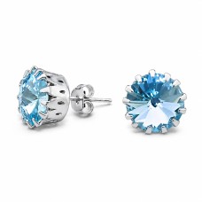 Earrings “Vintage VII (Aquamarine Blue)” created with Crystals by Swarovski®