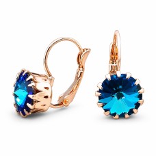 Earrings “Vintage VI (Bermuda Blue)” created with Crystals by Swarovski®