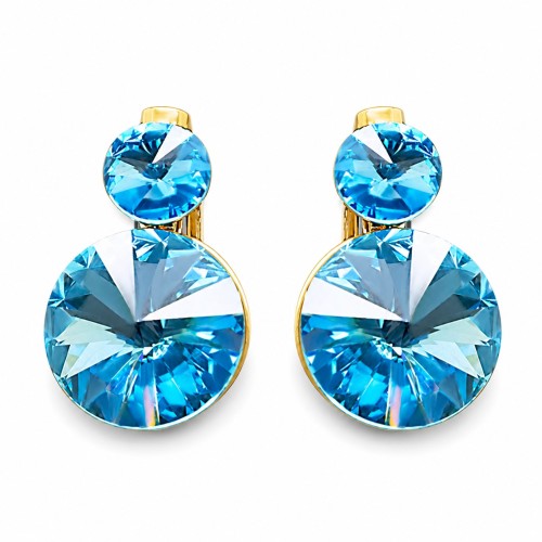 Kõrvarõngad „Clarice IV (Aquamarine Blue)“ Swarovski® kristallidega