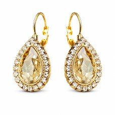 Earrings “Celestial Drop (Golden Shadow)” created with Crystals by Swarovski®