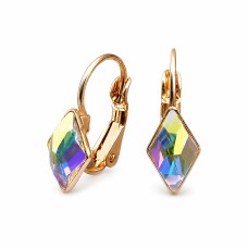 Kõrvarõngad „Crystal Rhombus IV (Aurora Borealis)“ Swarovski® kristallidega