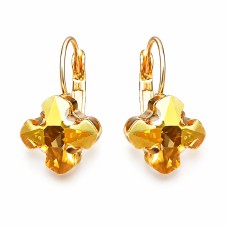 Kõrvarõngad naistele DiamondSky „Bütsantsi Rist (Metallic Sunshine)“ Swarovski kristallidega