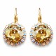 Kõrvarõngad naistele DiamondSky „Ostlevõ Sära III“ (Golden Shadow) Swarovski® kristallidega