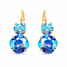 Earrings “Glare VI (Light Sapphire Shimmer)” created with Crystals by Swarovski®