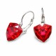 Kõrvarõngad naistele DiamondSky „Bermuda Triangle (Scarlet)“ Swarovski® kristallidega