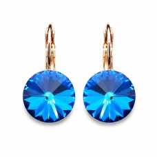 Earrings “Clarice II (Bermuda Blue)” created with Crystals by Swarovski®