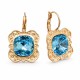 Серьги «Ностальгия (Aquamarine Blue)» с кристаллами Swarovski®