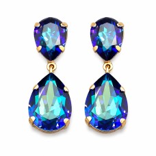 Naiste kõrvarõngad Diamond Sky „Crystal Drop III (Bermuda Blue)“ koos Swarovski kristallidega