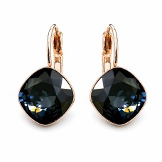 Серьги «Ослепительный Блеск IV (Graphite)» с кристаллами Swarovski®