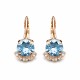 Серьги «Великолепие III (Aquamarine Blue)» с кристаллами Swarovski®