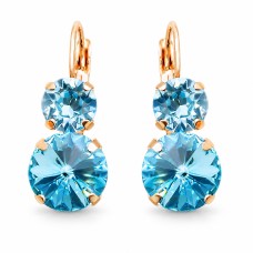 Kõrvarõngad „Clarice VIII (Aquamarine Blue)“ Swarovski® kristallidega
