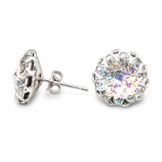 Kõrvarõngad naistele DiamondSky „Vintage VIII“ (White Patina) Swarovski® kristallidega