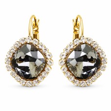 Earrings “Glare III (Silver Shadow)” created with Crystals by Swarovski®