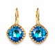 Серьги «Винтаж IV (Bermuda Blue)» с кристаллами Swarovski®