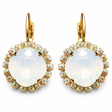 Earrings “Glare III (White Opal)” created with Crystals by Swarovski®