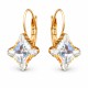 Серьги «Кристальный Ромб II (Aurora Borealis)» с кристаллами Swarovski®