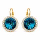 Kõrvarõngad naistele DiamondSky „Clarice (Bermuda Blue)“ Swarovski® kristallidega