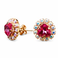 Kõrvarõngad naistele DiamondSky „Bermuda Triangle IV“ (Rose) Swarovski® kristallidega