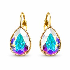 Earrings “Crystal Drop (Aurora Borealis)” created with Crystals by Swarovski®
