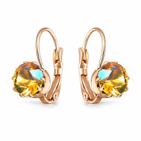 Earrings “Glory (Light Topaz Shimmer)” created with Crystals by Swarovski®
