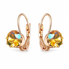 Earrings “Glory (Light Topaz Shimmer)” created with Crystals by Swarovski®
