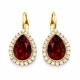 Kõrvarõngad naistele DiamondSky „Taevapiisk“ (Siam) Swarovski® kristallidega