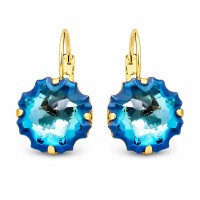 Earrings “Gorgon (Bermuda Blue)” created with Crystals by Swarovski®