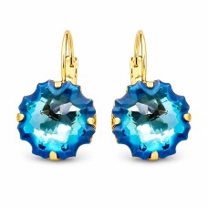 Earrings “Gorgon (Bermuda Blue)” created with Crystals by Swarovski®