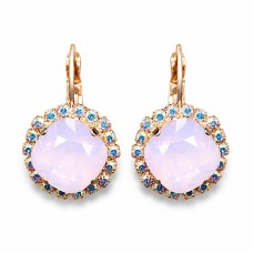Naiste kõrvarõngad Diamond Sky „Glare III (Rose Water Opal)“ koos Swarovski kristallidega