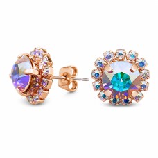 Earrings “Glory III (Aurora Borealis)” created with Crystals by Swarovski®