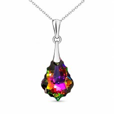 Серебряный кулон 925 пробы «Барокко IV (Vitrail Medium)» с кристаллами Swarovski®