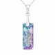 Серебряный кулон 925 пробы «Растущий Кристалл II (Vitrail Light)» с кристаллами Swarovski®