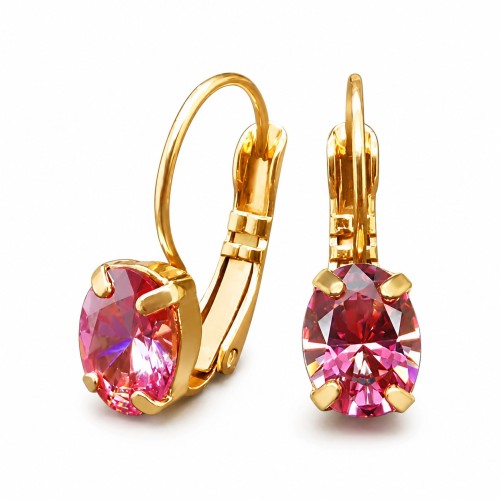 Kõrvarõngad „Baroque Mirror II (Fancy Pink)“ Swarovski® kristallidega