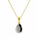 Hõbedane ripats „Crystal Drop (Jet Hematite)“ Preciosa® kristallidega