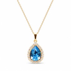Ripats „Celestial Drop (Aquamarine Blue)“ Swarovski® kristallidega