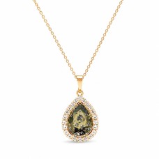 Naiste kaelakee DiamondSky „Celestial Drop (Gold Patina)“ Swarovski kristallidega