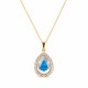 Кулон «Небесная Капля (Aurora Borealis)» с кристаллами Swarovski®