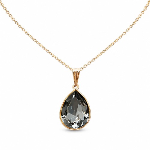 Pendant “Crystal Drop” (Silver Night) embellished with Crystals by Swarovski®