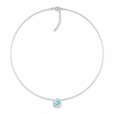 Invisible Sterling Silver Pendant “Invisible (Frosty Mint)” created with Crystals by Swarovski®