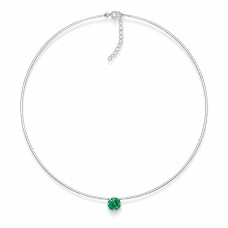 Invisible Sterling Silver Pendant “Invisible (Green)” created with Crystals by Swarovski®