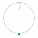 Invisible Sterling Silver Pendant “Invisible (Green)” created with Crystals by Swarovski®