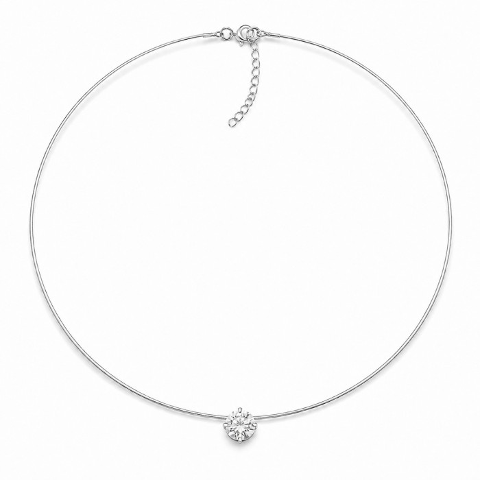 Invisible Sterling Silver Pendant “Invisible” created with Crystals by Swarovski®