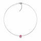 Nähtamatu hõbedane ripats „Invisible (Fancy Pink)“ Swarovski® kristalliga