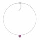 Invisible Sterling Silver Pendant “Invisible (Fancy Purple)” created with Crystals by Swarovski®