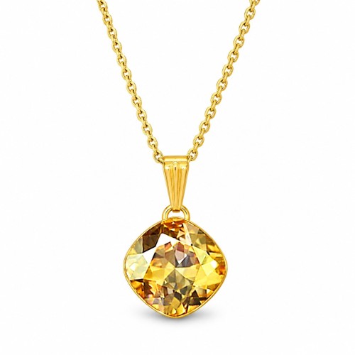 Pendant “Glare IV (Golden Shadow)” created with Crystals by Swarovski®